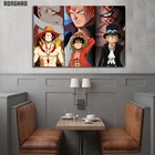 Модульные картины, настенный постер, One Piece Sabo Luffy Ace HD печатная Картина на холсте, японское аниме, украшение для дома, гостиной