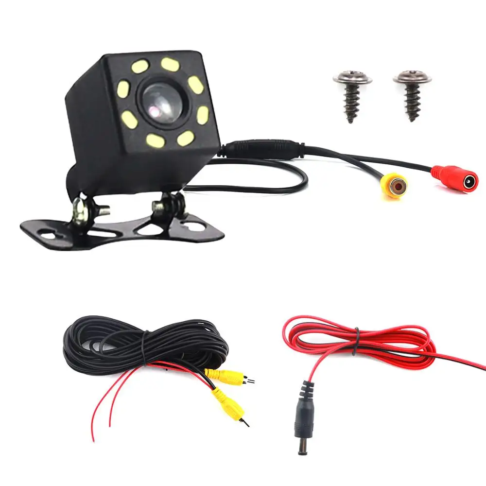 8LED Camera Автомобильная камера заднего вида 4 светодиодный монитор ночного видения заднего вида с функцией парковки CCD Водонепроницаемый 170 градусов HD видео - Цвет: 8LED Camera