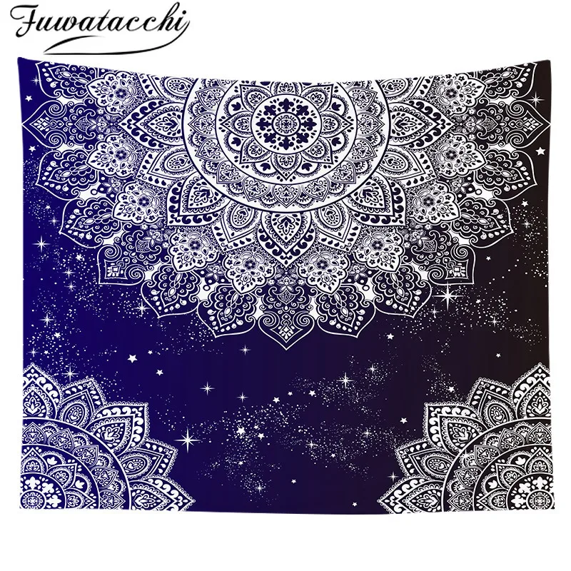 Fuwatacchi гобелен с изображением черепа настенный карта мира пейзаж Фэнтези