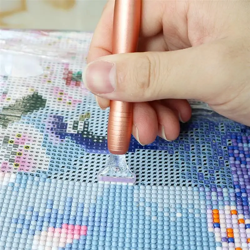 

1 шт. точечная ручка для вышивки своими руками Стразы ручка для рисования Металлическая Вышивка сверлильный инструмент для 5D алмазной краси...