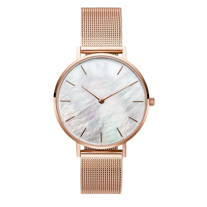 

Women's Fashion Stainless Steel Mesh Band Quartz Wristwatch German Brand Casual Watches Ladies Gold/Silver Watch Gifts