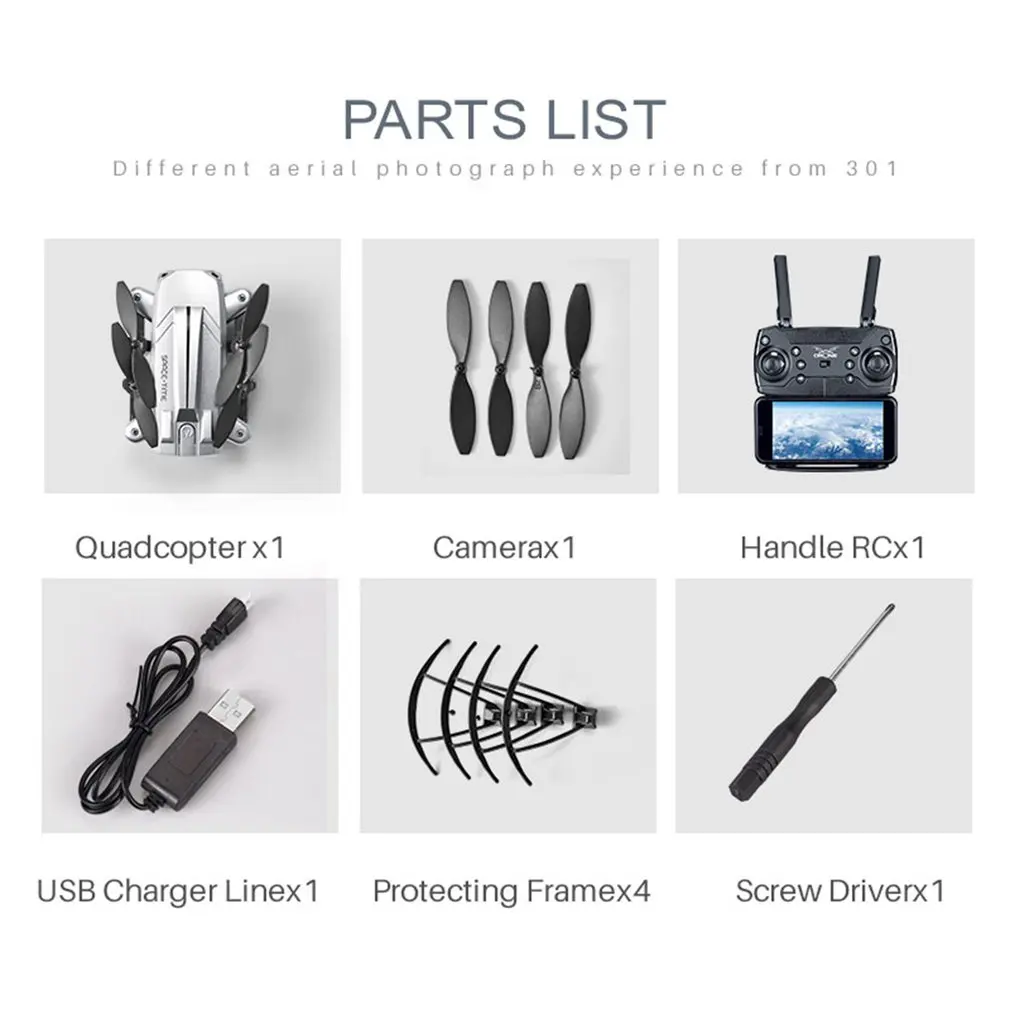 KY301 2 4 ГГц складной RC Квадрокоптер с 30 Вт камерой в режиме реального времени