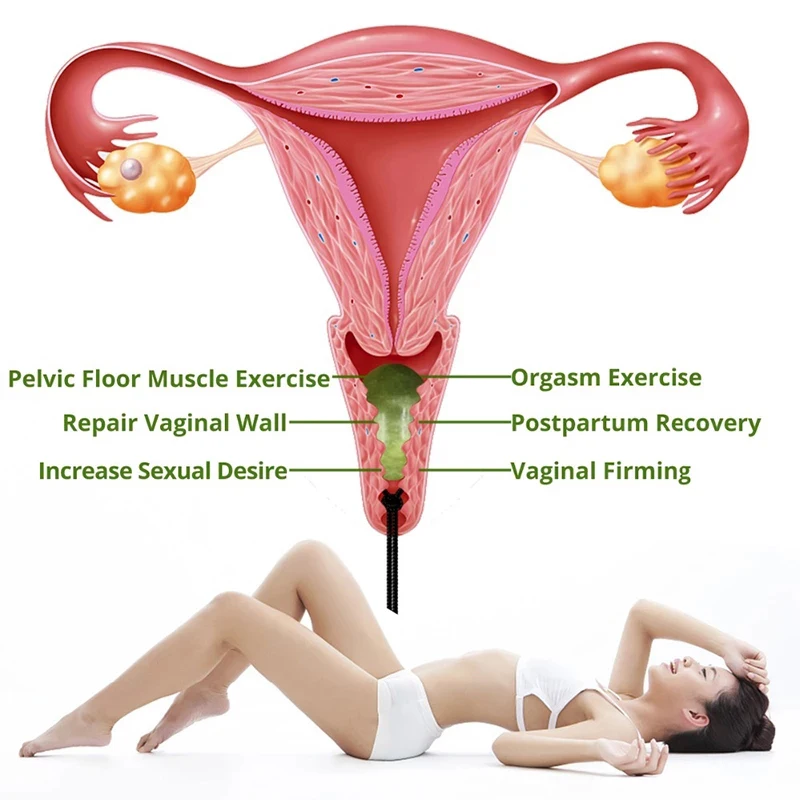 100% натуральный камень Нефритовый стиль подтягивающий Вагинальный тренажер