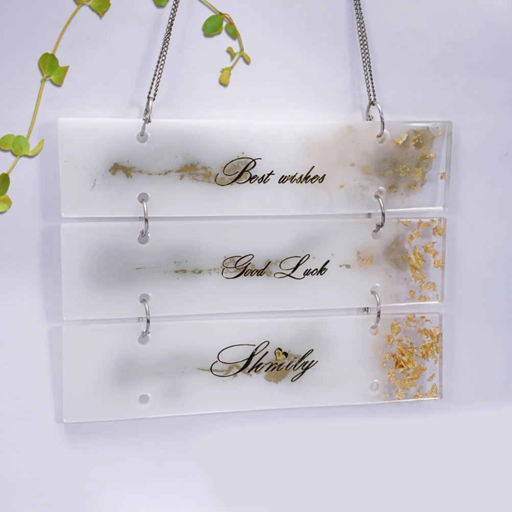 

Resin Crystal Epoxy Door Number Plate Mold DIY Crafts Indicator Signs Welcomes Hanging Tags Doorplate Casting Silicone Mould