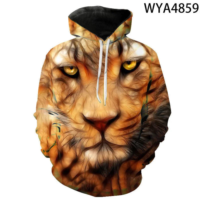 

Men's new animal-print hoodie 3d lion head hoodie for fall, 2021 brand hoodie fashion tracksuit street coat Boys Girls Child Men
