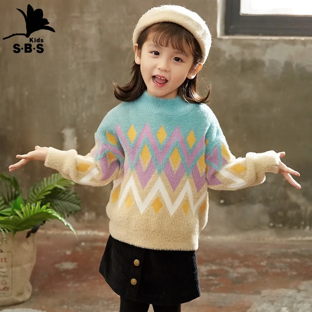 Плотный свитер для девочек новинка 2019 детская одежда теплый детский джемпер