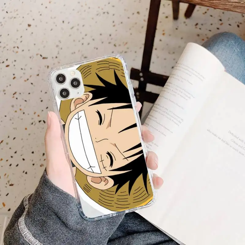 

Cartoon Luffy Sauron Phone Case Transparent for iPhone 11 12 mini pro XS MAX 8 7 6 6S Plus X 5S SE 2020 XR