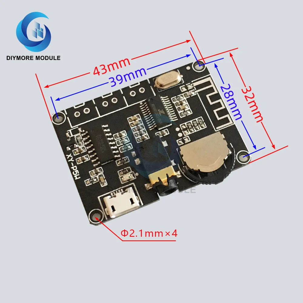 PAM8406 Bluetooth 5 0 усилитель доска DC 3 7 5V стерео аудио Вт + 2 канала с мм AUX Jack XY P5W для
