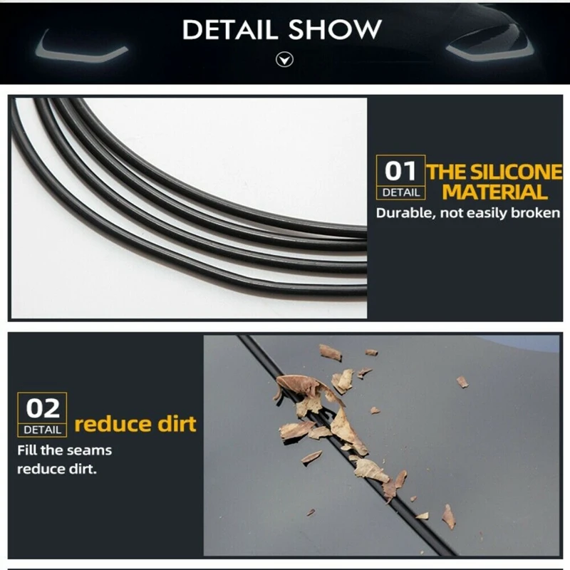 

Sunroof Seals Windshield Noise Reduction Seals for Tesla Model 3 2017-2019