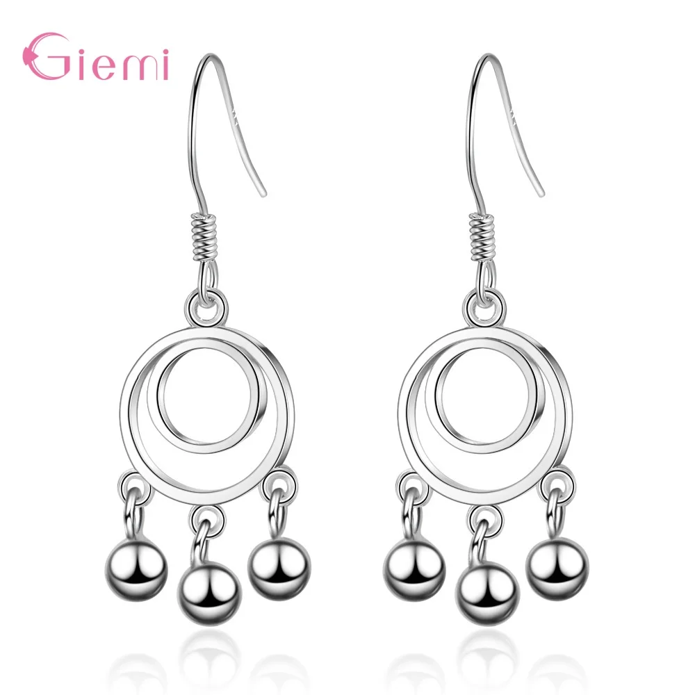 Модные простые серьги Крючки из стерлингового серебра 925 пробы с маленькими