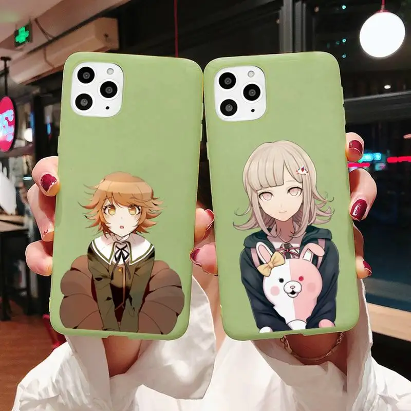 

DANGANRONPA Japan anime Phone Case Candy Color for iPhone 6 7 8 11 12 s mini pro X XS XR MAX Plus