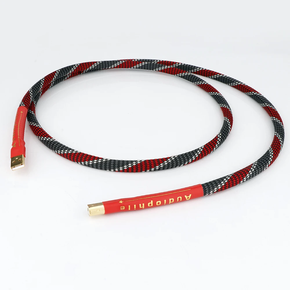 

Hifi Cable QED OCC Silver Plated USB Audio Cable Data USB Cable DAC USB A To USB B Cable