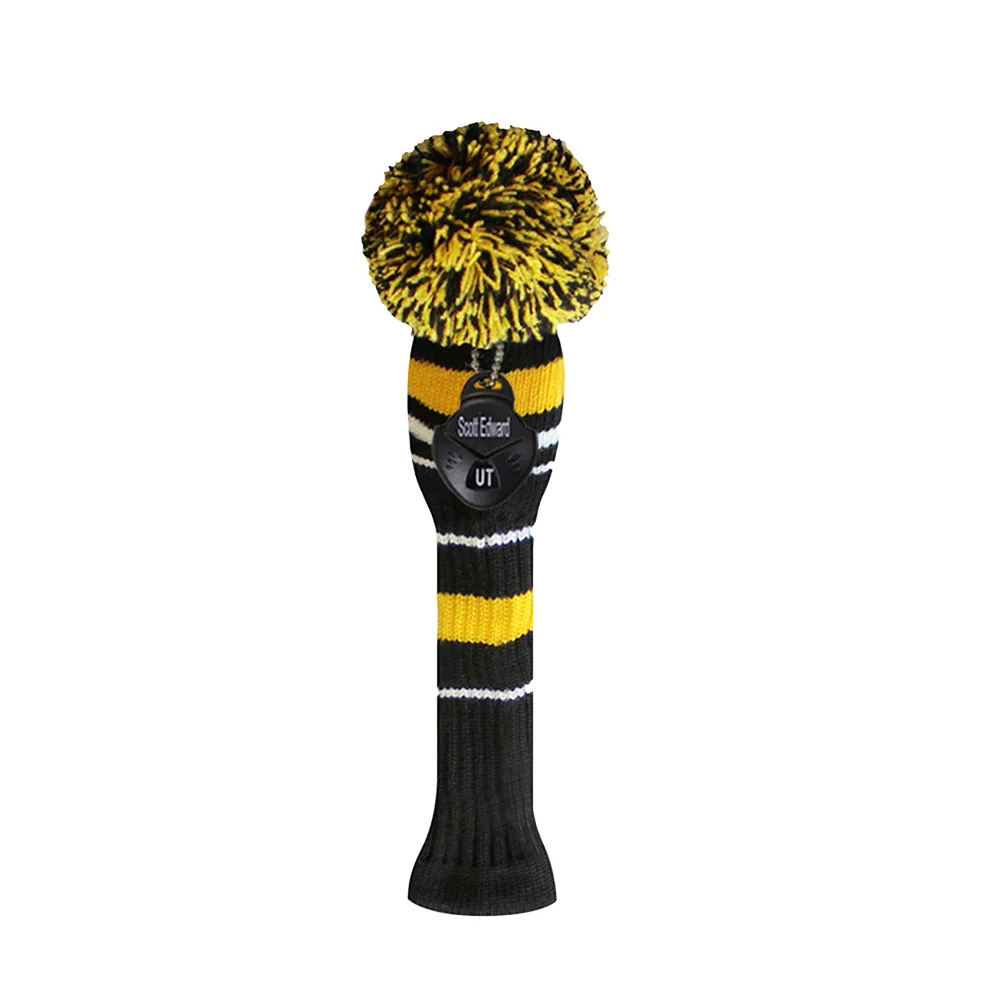 Hybrid Головной убор Hornets color Knit Golf, набор из 3 предметов для водителя(460cc), фарватера, гибрид. Креативный чехол для гольф-клуба - Цвет: Hybrid