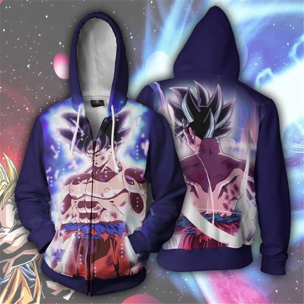 Мужская/Женская толстовка с капюшоном и длинным рукавом на молнии|Костюмы аниме|