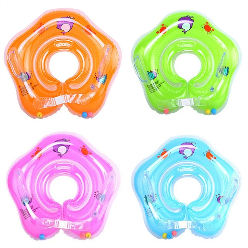

Swimming Baby Accessories Neck Ring Tube Safety Infant Float Circle For Bathing Inflatable Flamingo Inflatable Water