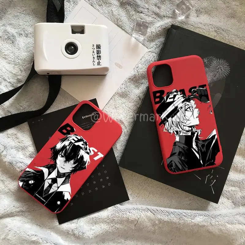

Bungou Stray Dogs Aime Phone Case For IPhone 7 8 6 6s Plus Xr X Xs 11 12 13 Pro Max Mini Red Candy Colors Cover Coque