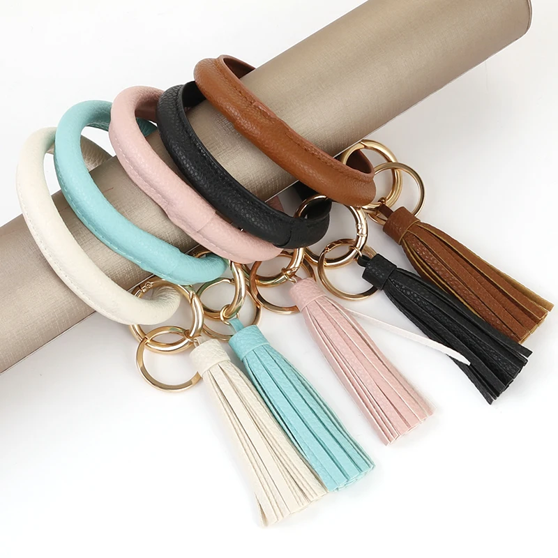 Amorcome Multiful кисточкой круг с ремешком на руку брелок браслеты 2021 модный