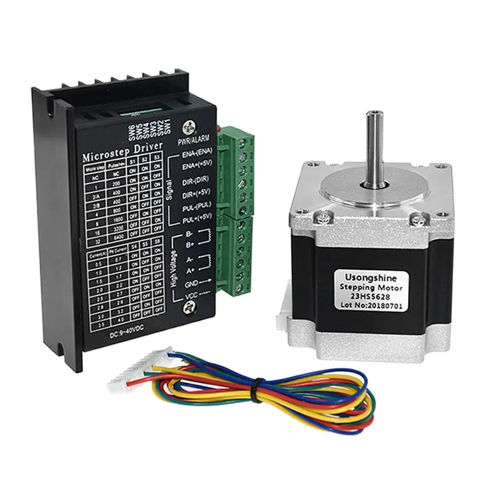 

Nema23 Stepper Motor 57hs112 tb6600 23HS5628 2.8A with TB6600 4A stepper motor driver NEMA17 23 for CNC and 3D printer