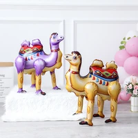 diy 4d walking alpaca camel foil balloons jungle animal balloons desert camel theme birthday party decorations home decors toys