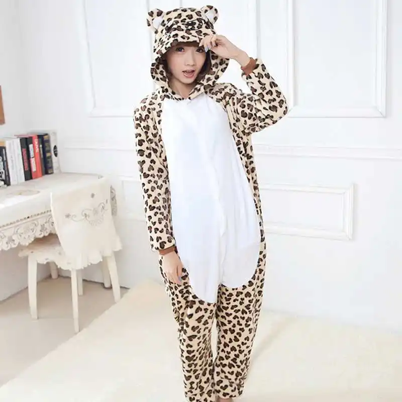 Для мужчин и женщин леопардовый рисунок Hello Kitty косплэй костюм комбинезон для - Фото №1