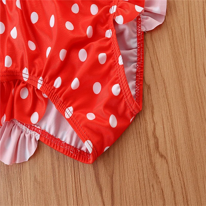 

2Pcs Infants Baby Girls Swimsuit Child Swimwear Cartoon Print Ruffles Camisole + Swimming Bottoms Sets Beach Bathing Suits