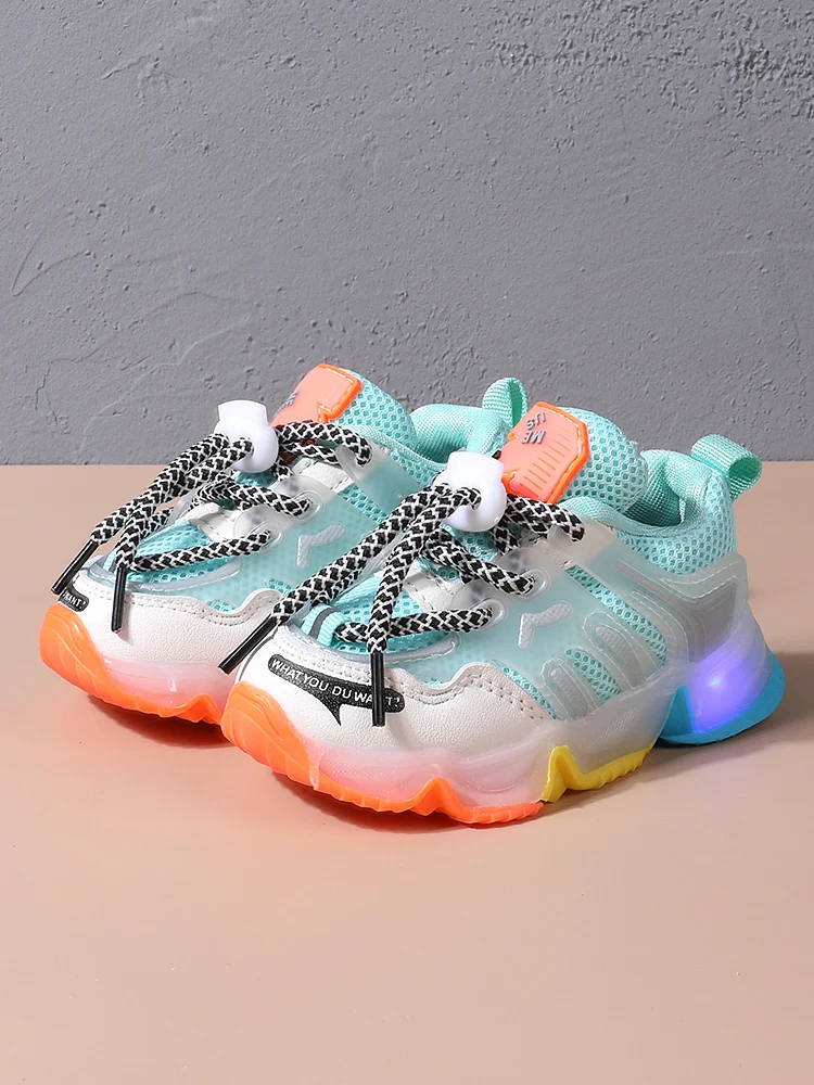 CAPSELLA KIDS Led Sneakers New Girls Boys Light Up Sports Shoes 1-6 Years Baby Glowing Running Toddler Soft Luminous | Детская одежда и