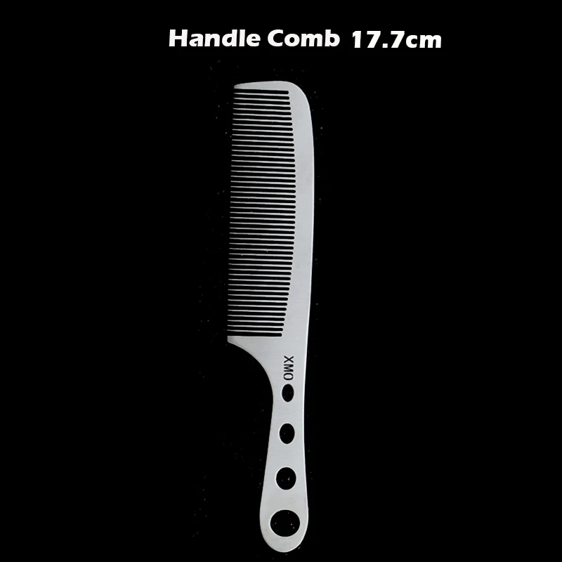 Handle Comb 17.7cm Brainbow 1 шт. титановая сталь гребень профессиональные салонные для волос парикмахерские антистатические парикмахерский гребень ультра тонкая щетка для волос для мужчин - Цвет: Handle Comb 17.7cm