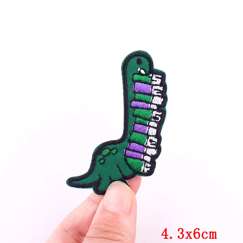 

Cartoons Animal Patch Stripes Cute Cat Badges Embroidered Patches for Clothing Dog Frog Fox Stickers Iron on Patches for Clothes