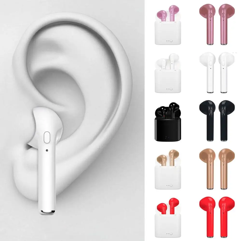 Беспроводные наушники i7s TWS Bluetooth для сна спортивные вкладыши гарнитура с