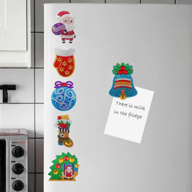 Рождество DIY алмазная живопись магнитные наклейки специальная форма полная