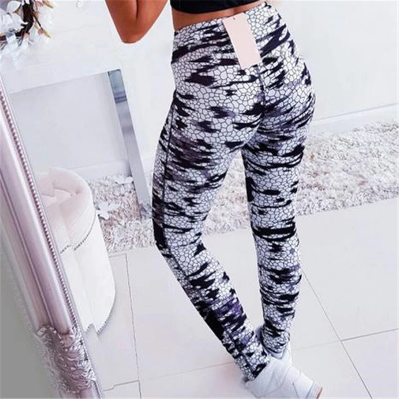 Женские Штаны Для Йоги модные Компрессионные Леггинсы для спортзала штаны с