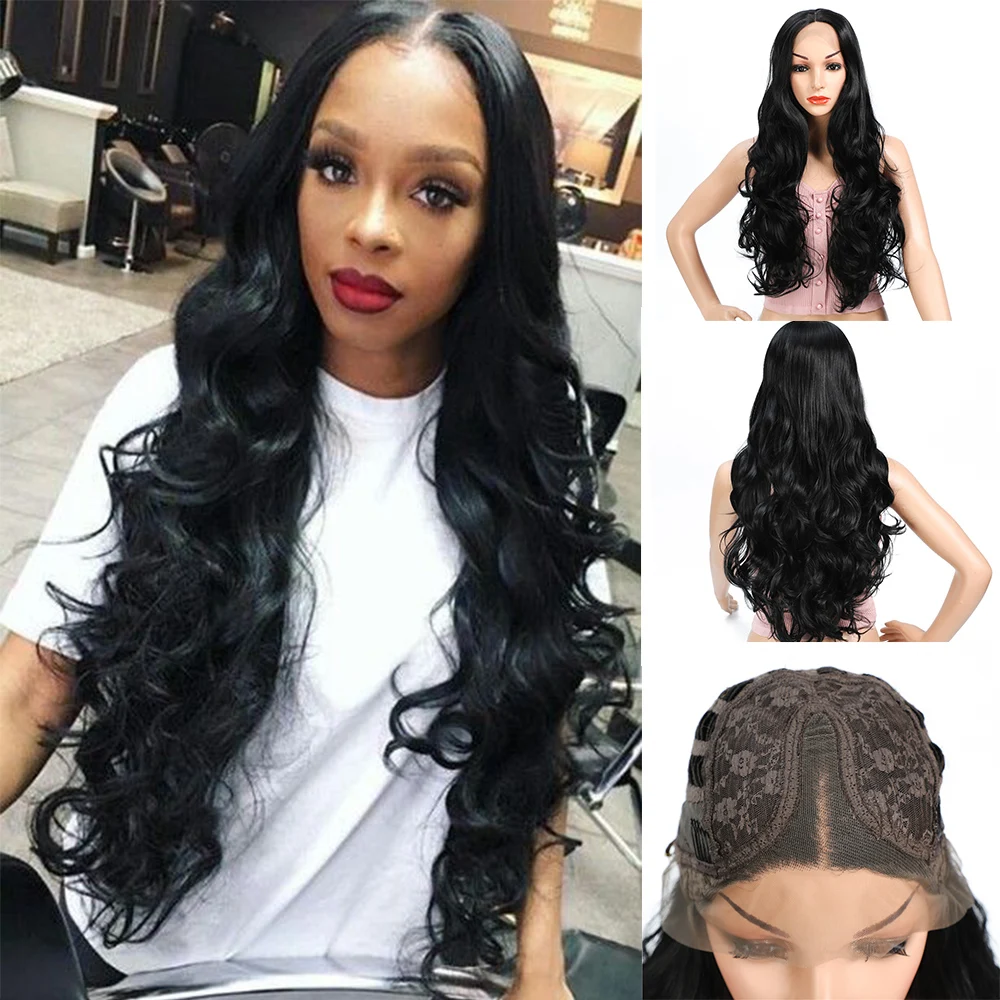 Natifah длинные черные волнистые волосы средство для наращивания волос