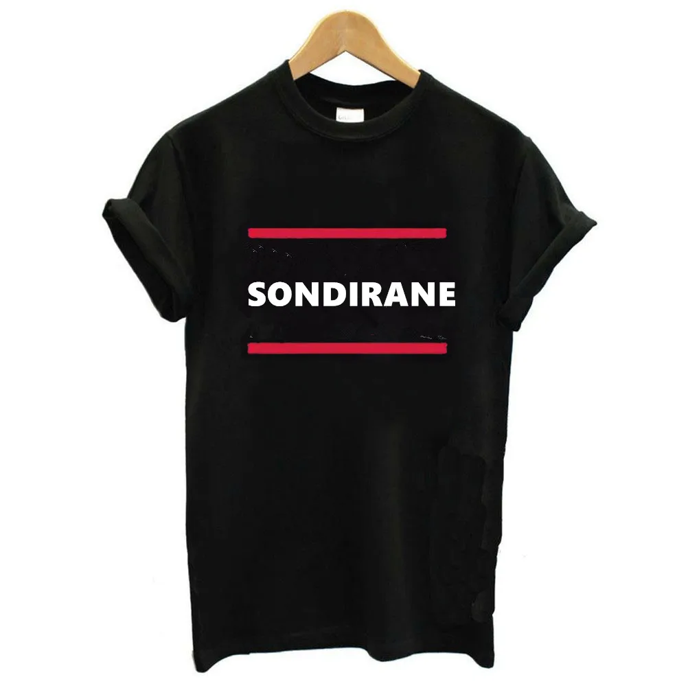 Женская футболка с буквенным принтом Sondiarne брендовая забавная коротким рукавом в