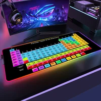 LED Periodic Table Of The Elements Mousepad Gaming Mouse Pad Keyboard XLL Speed Desk Mat Accessories Computer Rug Laptop Carpet