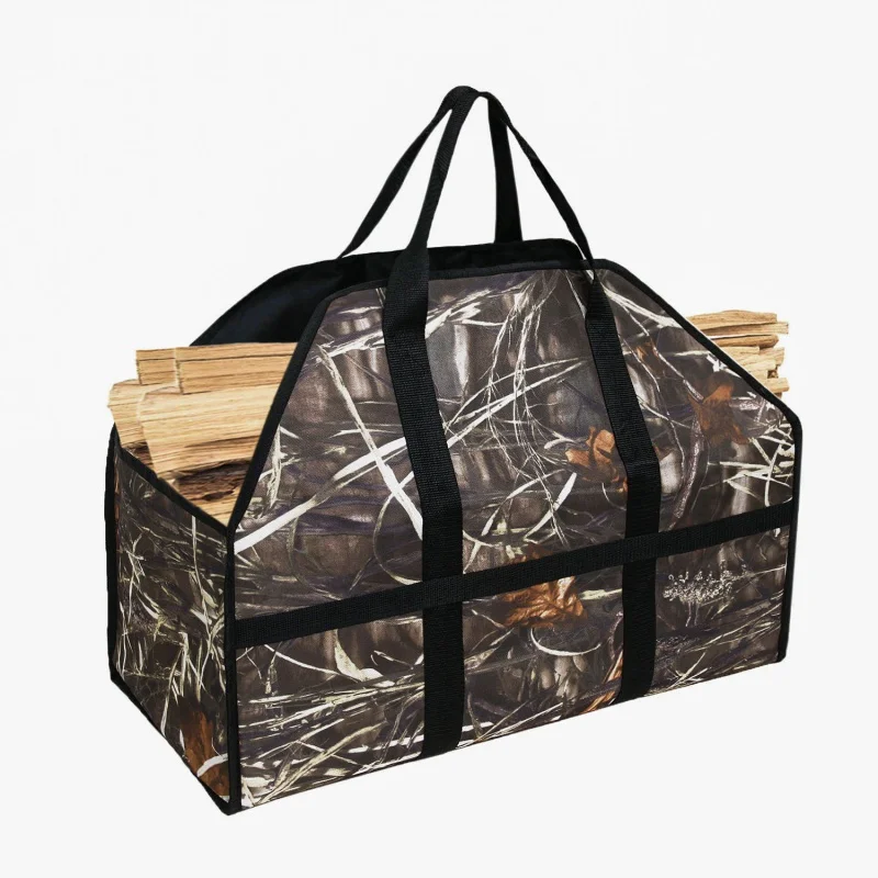 

Outdoor Firewood Storage Bag Duty Canvas Firewood Carrier Wood Log Holder Indoor Fireplace Firewood Totes Garden Tools New