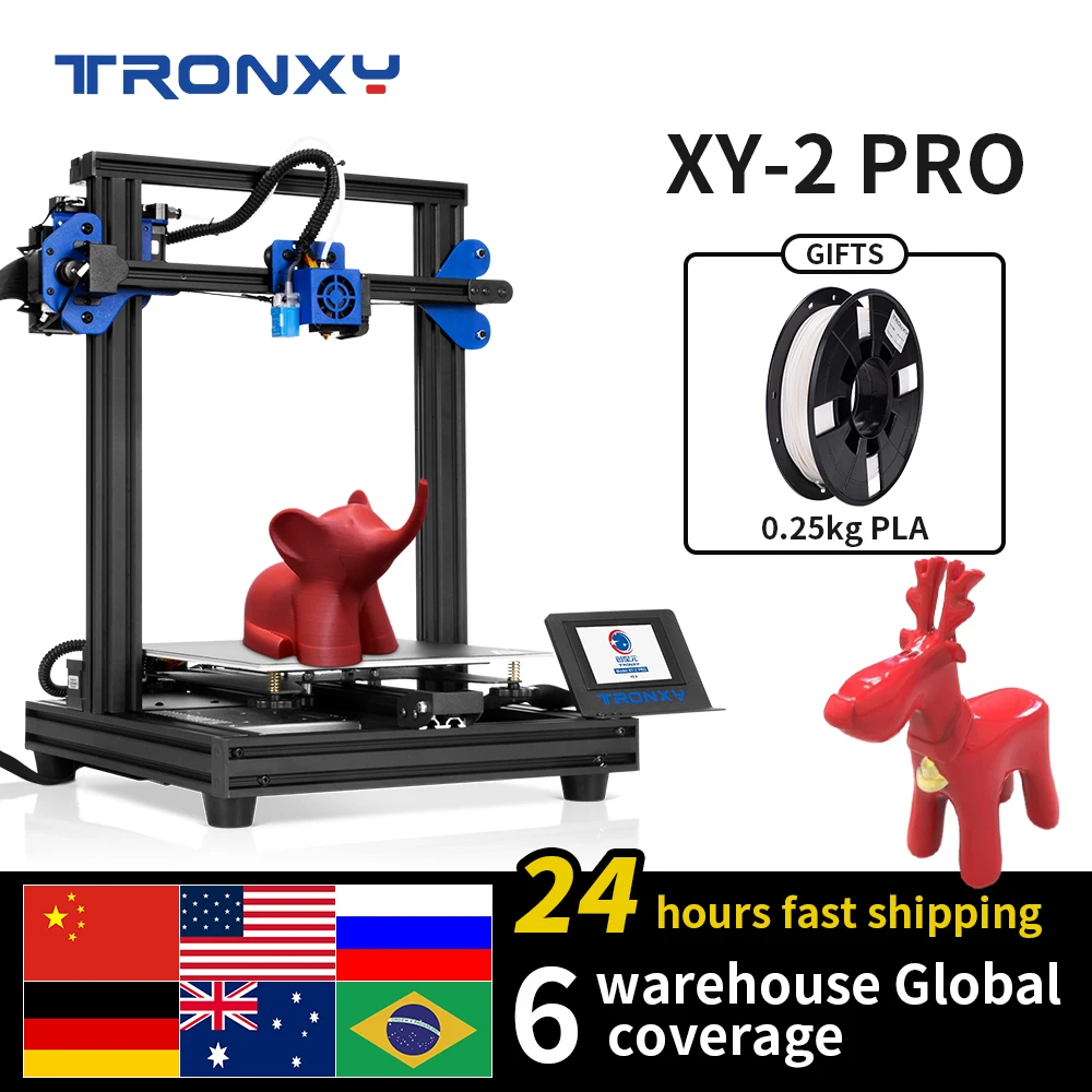 Tronxy XY 2 Pro /2E 3D принтеры автоматическое выравнивание опционально только экструдер