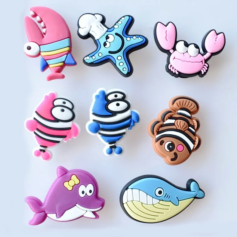 

Cartoon Dolphin Shoe Flower Decoration Removable PVC Soft Rubber Shoe Clasp