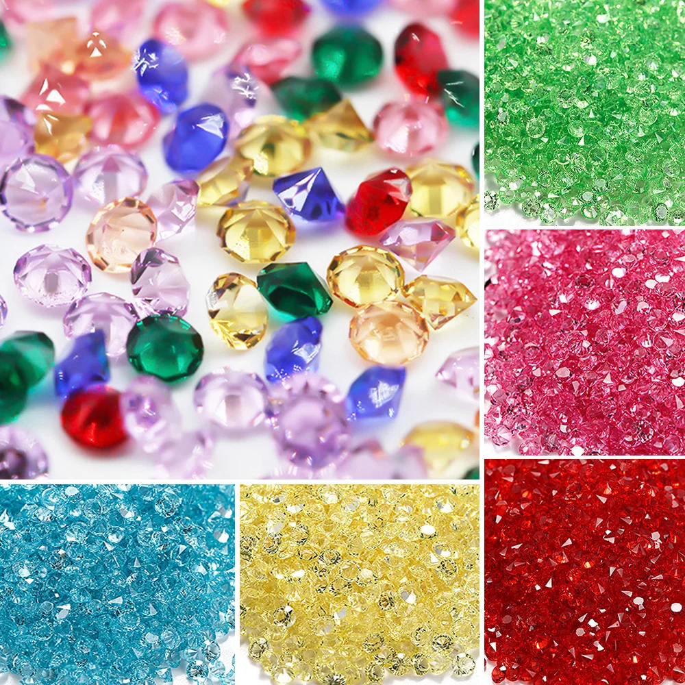

3mm Pointback Acrylic Crystals Stones Clear Glitter Resin Strass Beads Non hotfix Glue Rhinestones for Nails Garment Gems Crafts