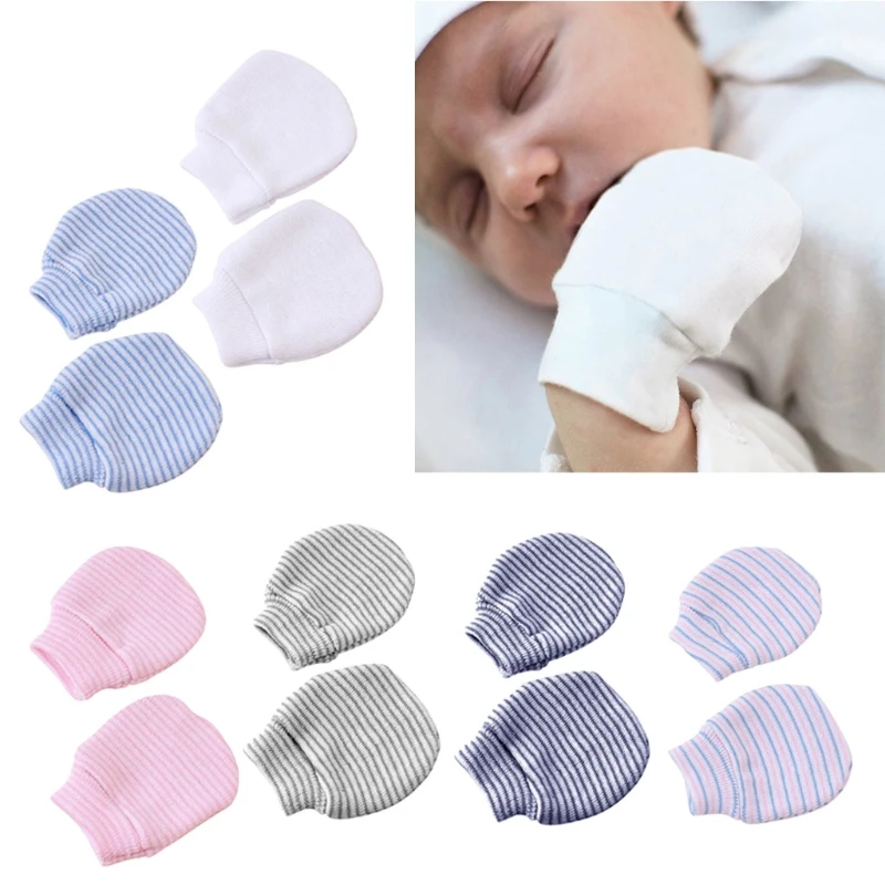 

3 Pair/set Simple Cute Baby Knitting Mitten Newborn Anti-eat Hand Anti-Grab Face Protect Glove Baby Mitten