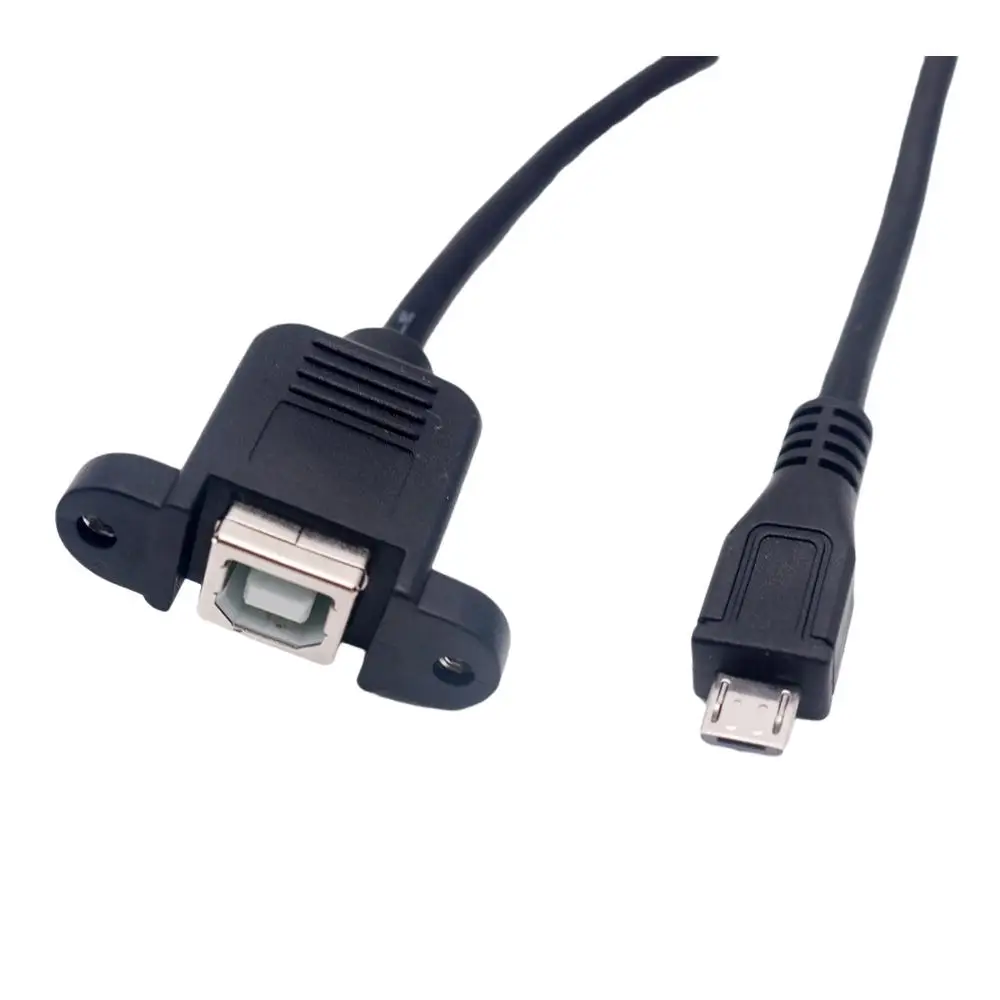 1 шт. USB 2 0 B гнездо принтера Панель Крепление к Micro 5 Pin Мужской кабель 1FT | Компьютеры