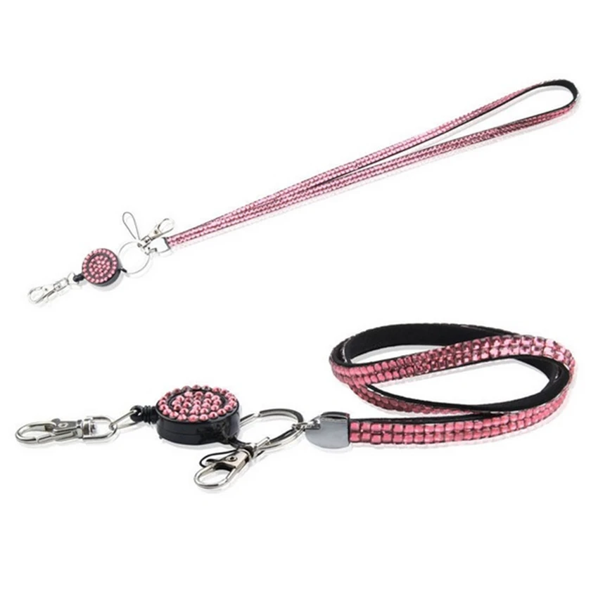 1 шт. Выдвижной Bling ремешок на шею с рулеткой для держатель Бейджа указанием имени