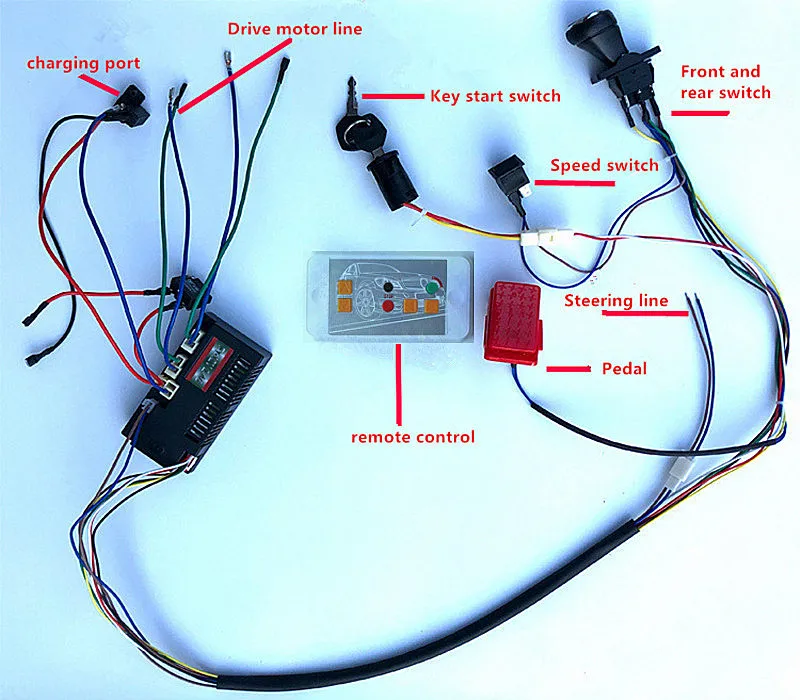 12V 60A контроллер высокой мощности для детского электромобиля коробки передач 570