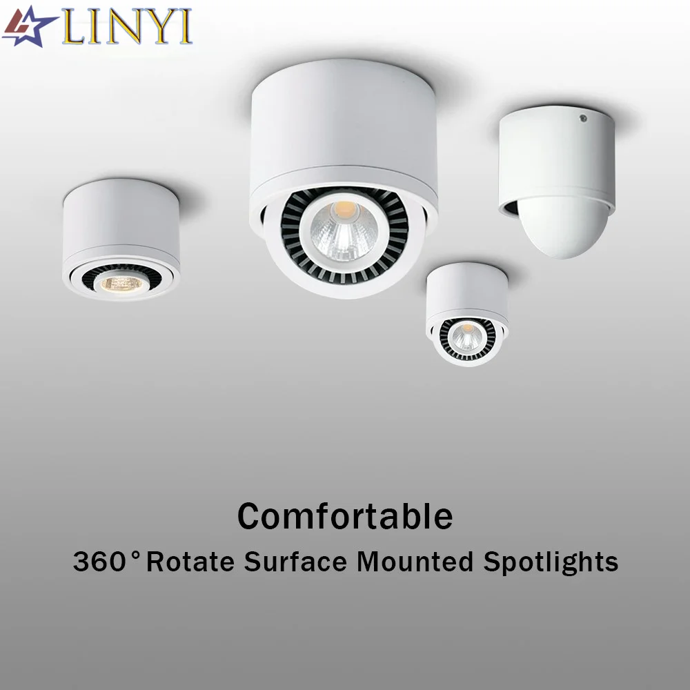 Поверхностного монтажа 360 градусов вращение светодиодный светильник