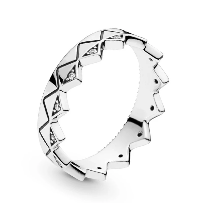 Octbyna Classic Silver Color Crystal Exotic Crown Ring For Women Wedding Engagement Party Pan Jewelry Gift Dropshipping | Украшения и