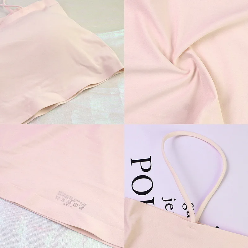 Женский бесшовный сексуальный бюстгальтер со съемной подкладкой укороченный