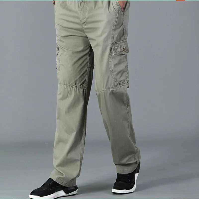 2019 мужские брюки Карго повседневные многокарманные комбинезоны армейские