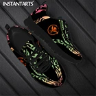 Женские кроссовки на плоской подошве INSTANTARTS, дышащие удобные повседневные кроссовки на шнуровке, с градиентным переходом цветов, В Гавайском полинезийском стиле