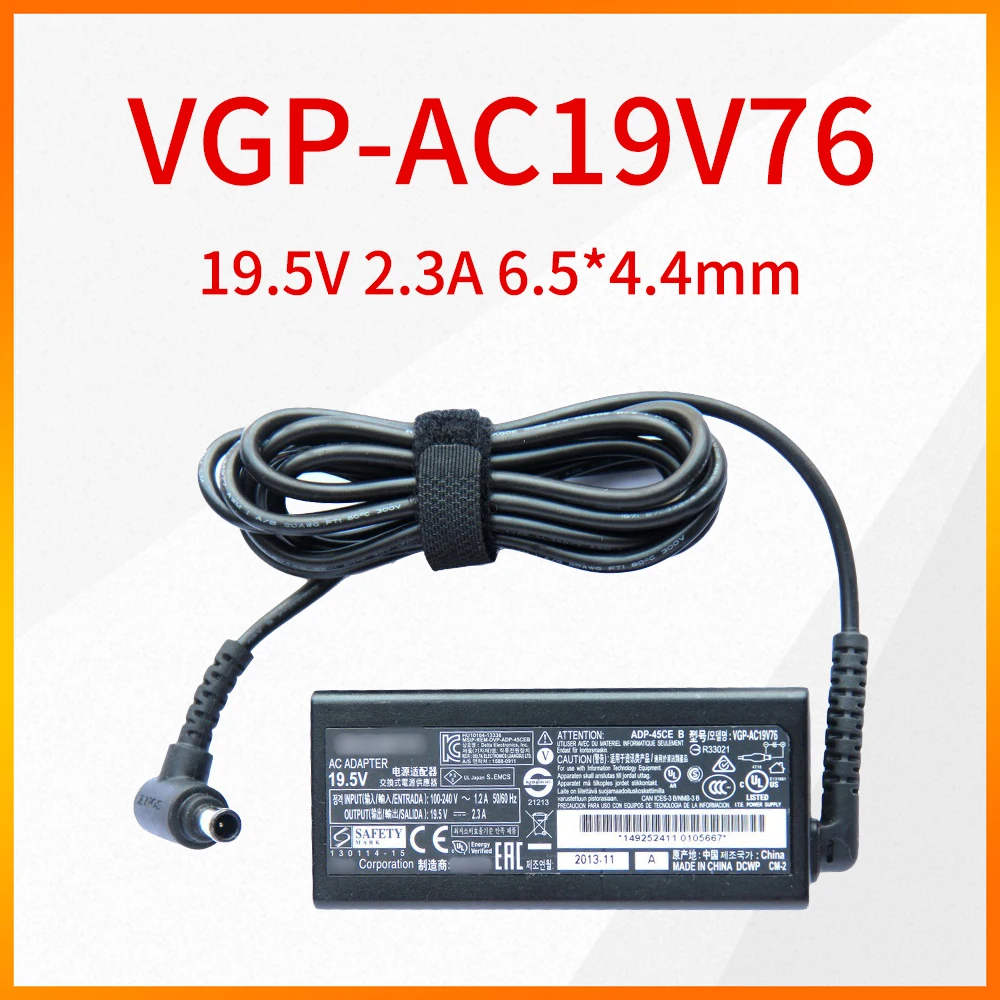 

Original VGP-AC19V76 VGP-AC19V68 19.5V 2.3A 6.5*4.4mm 45W Power Adapter For Sony Audio Notebook Charging