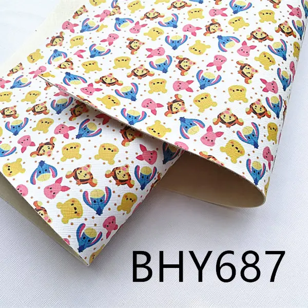 Free shipping A4 10pcs/20*33cm cute princess print synthetic leather fabric vinyl BHY686 | Дом и сад