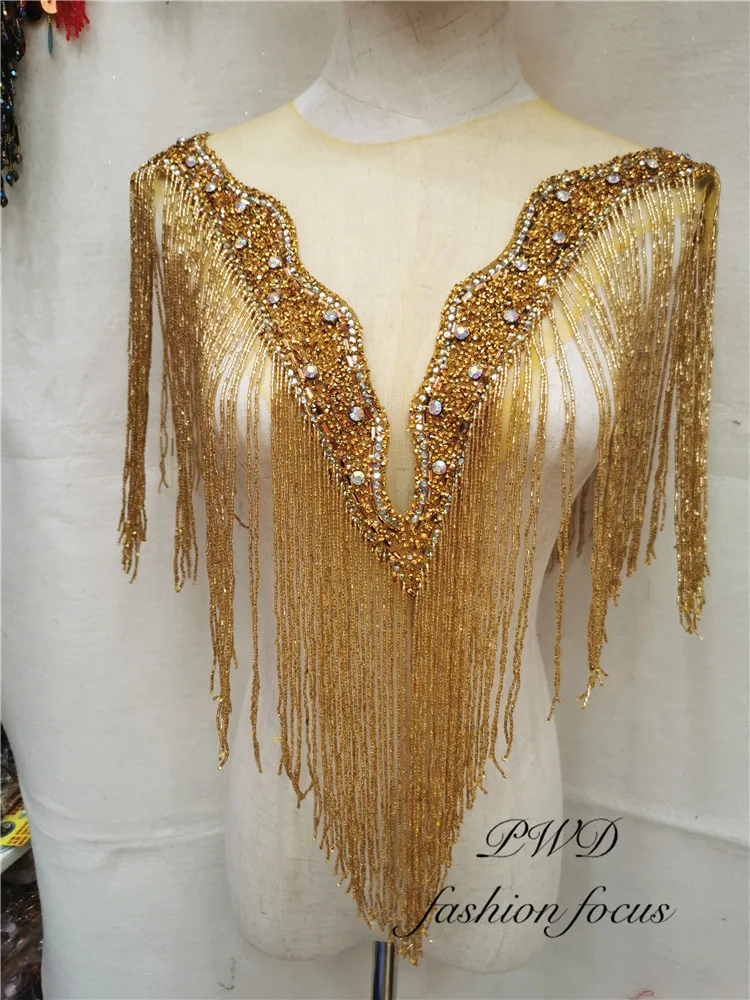 Небесно голубое золото кружевная отделка жемчужная лента коричная с бахромой